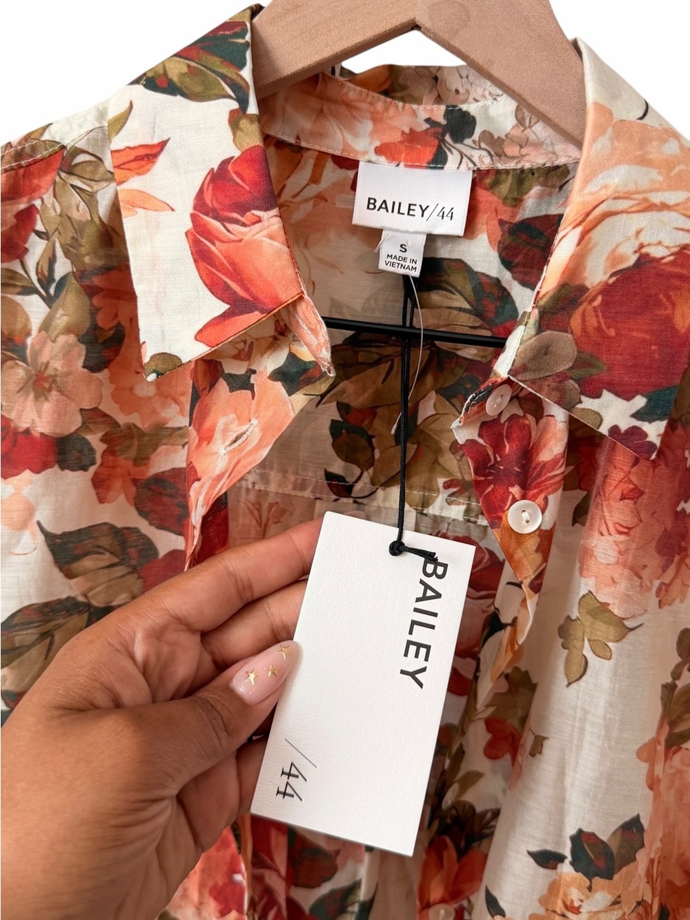 NWT Bailey 44 Floral Sheer Long Sleeve Blouse Size Small - Picture 4 of 4